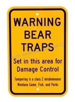 Montana Game Fish & Parks Bear Trap Sign