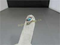 Ring Size 5.75 Turquoise & Sterling Silver