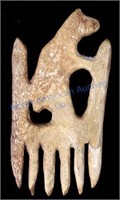 Seneca Carved Black Bear Effigy Comb 17th Century