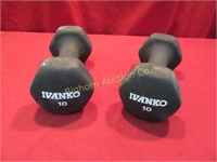 Ivanko 10 Lb Weights 2 Pc Lot