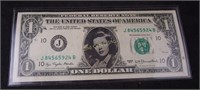 U S Dollar Authentic Bill With Judy Garland Face