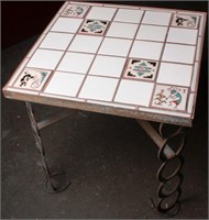 Furniture Southwest Tile Horseshoe Cast Iron Table