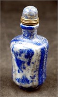 Vintage Lapis Color Stone Snuff Bottle