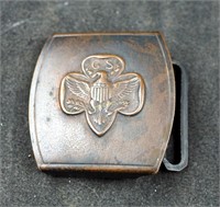 Vintage Girl Scouts Military Style Belt Buckle