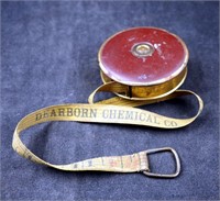 Antique Lufkin Leather Brass 25' Cloth Measure