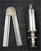 Metal Sugar Belt Boiler 8" Ruler & Vet Syringe