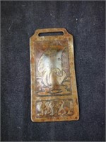 Antique Hammered Brass 2" Medallion Pendant