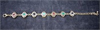 Oriental Brass Polished Gemstone Bracelet