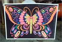 Vintage Psychedelic  Butterfly  28" X 20" Poster