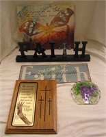 Religious Wall Plaque Lot