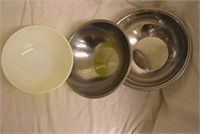 Large Stainless Mixing Bowl Lot