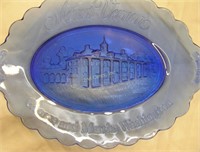 Blue Depression Glass "Mount Vernon" Dish