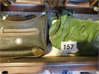 Olive green Treviso purse - Nine West dark brown