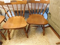 6 maple kitchen chairs