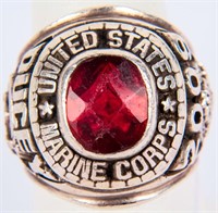 Jewelry Large Sterling Silver Marine Corps Ring