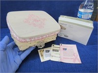'09 longaberger hoh pink receipe box - combo set