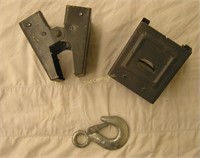 Pair Of Metal Saw Horse Top & Chain Hook