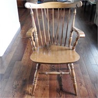 Brace Back Windsor Solid Wood Arm Chair