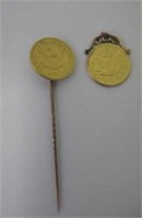 Two American Quarter Eagle gold coins