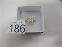 9ct gold and diamond ring
