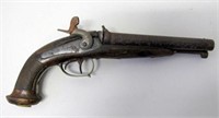 Antique twin barrel pistol
