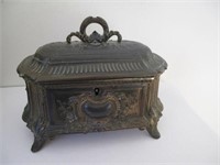 19th century French bronze casket