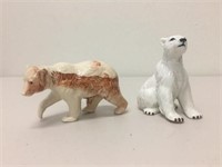 Two vintage ceramic bears 8.5cm H