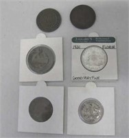 Six various Australian coins