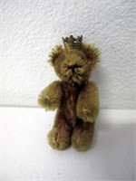 Shuco vintage miniature bear wearing a crown