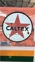 CALTEX DOUBLE SIDED ENAMEL SIGN - 900mm