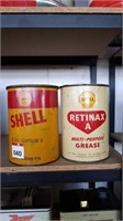 2 x SHELL 5 POUND GREASE TINS