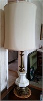 Stiffel Lamp 38 " tall  white and gold base