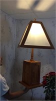 Wooden pine handmade lamp