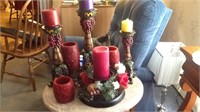 Candle stands with candles