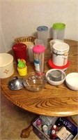 Tupperware,  coffee cups,  canisters & more