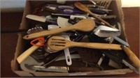 Box lot of kitchen utensils