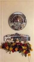 Mirror Clock and floral