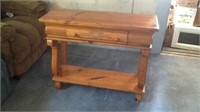 Pine Sofa table with drawer