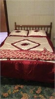 Vintage satin  rose bedspread