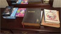 Large Bible, Puzzles, Cookbooks
