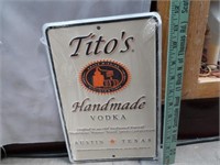 Tito's Hand Made Vodka Tin Sign