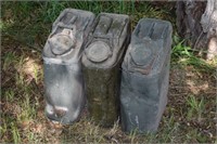 3 VINTAGE MILITARY JERRY  GAS CANS ! MS