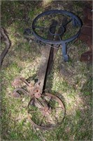 ANTIQUE CULTIVATOR & CAST BASE ! BY