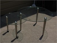 Modern Glass Hinged Nesting Table