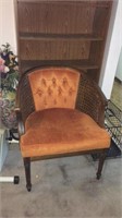 Orange upholstered chair