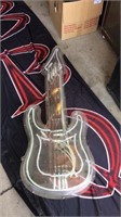 Barbecue banner, neon guitar - works, sound
