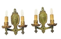Vintage Pair of Lightolier Double-Candle Sconces