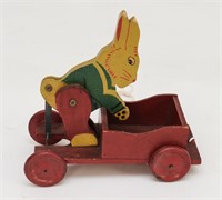 Rabbit & Cart Mechanical Pull Toy