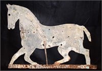 Antique Sheet Iron Horse Form Weathervane