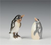 Royal Copenhagen and Rosenthal Penguin Figurines